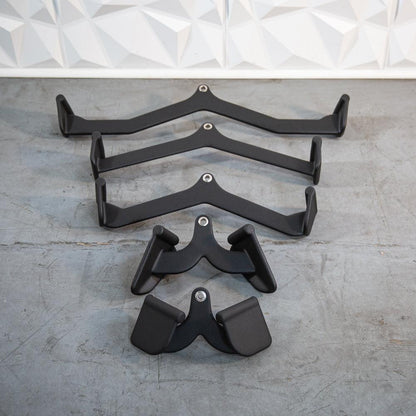 Functional Grip Cable Attachment Kit - Black - Ergonomic Grip - Muscle D Fitness