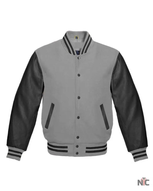 Black And Gray Varsity Jacket
