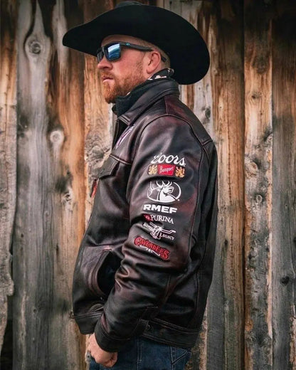 Black Cherry Rodeo Texas Leather Jacket