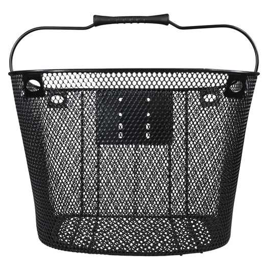 Metal Front Basket with Mesh Bag (BSK-F3) - Black