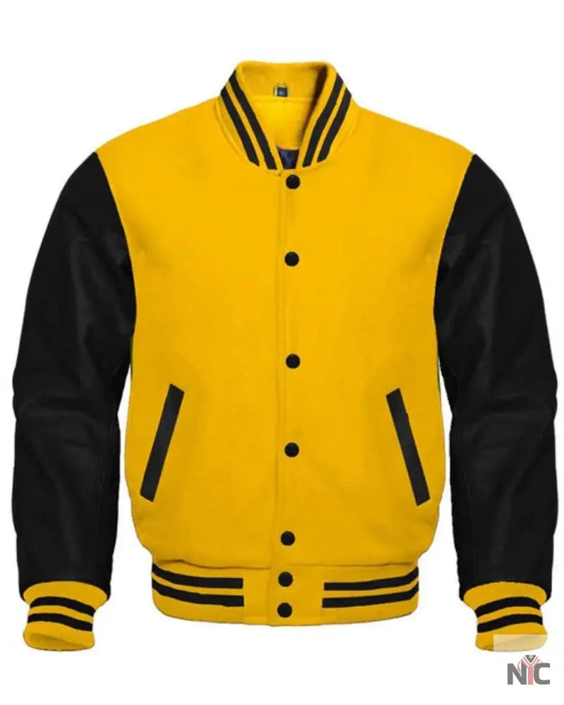 Black and Yellow Varsity Jacket