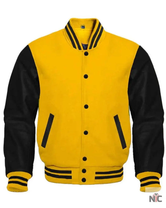 Black and Yellow Varsity Jacket