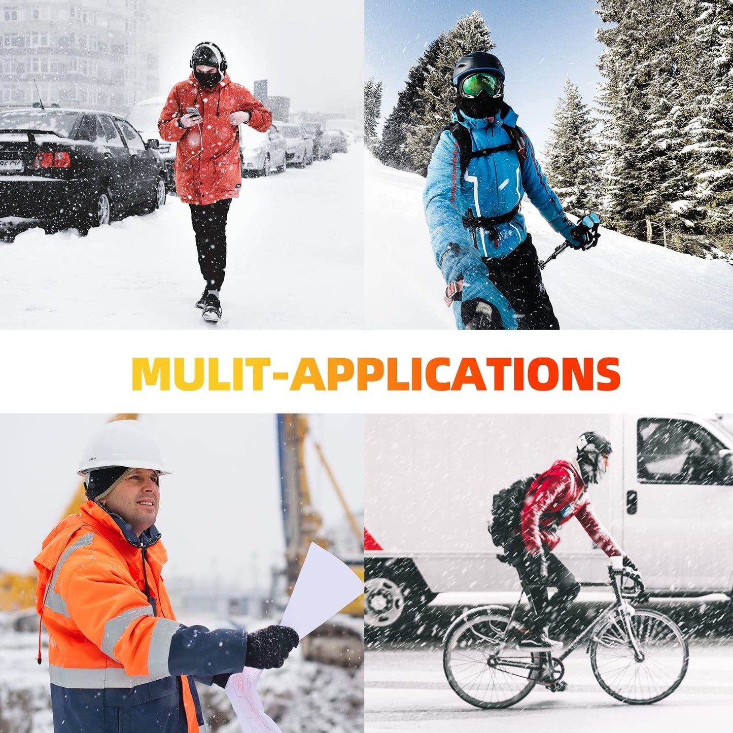 ROCKBROS Balaclava Ski Mask, Windproof Thermal Winter Neck Warmer Hood for Men  Women