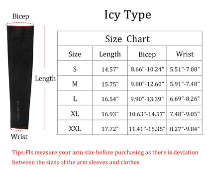 ROCKBROS Sun Protection Arm Sleeves Cooling for Running Golf Fishing Cycling