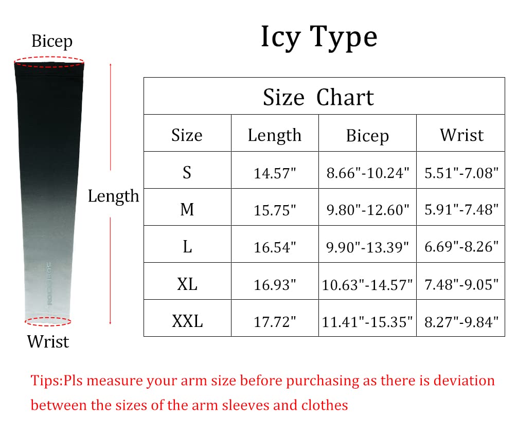 ROCKBROS Sun Protection Arm Sleeves Cooling for Running Golf Fishing Cycling