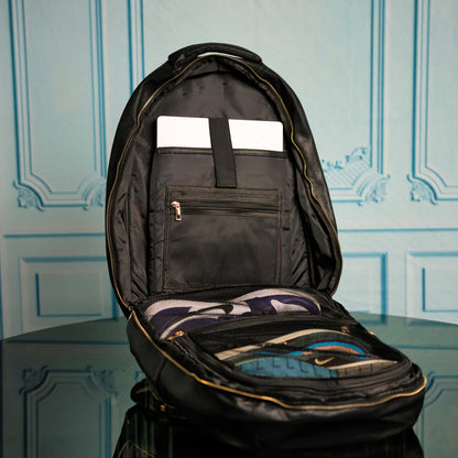 Black Leather Commuter Bag