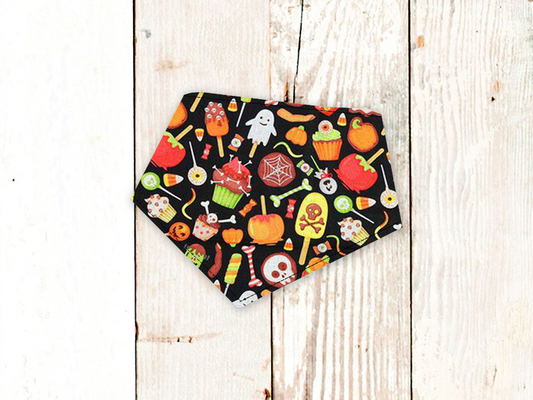 "Black Halloween Candy" Dog Bandana