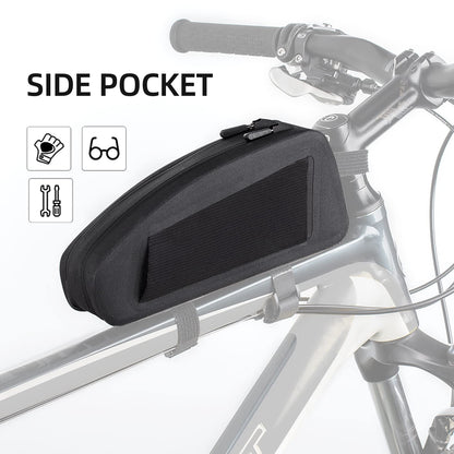 ROCKBROS Bike Bag Top Tube Bike Frame Bag Waterproof Two Zipper Pockets