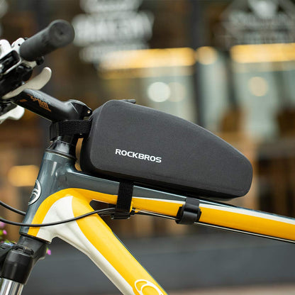 ROCKBROS Bike Bag Top Tube Bike Frame Bag Waterproof Two Zipper Pockets