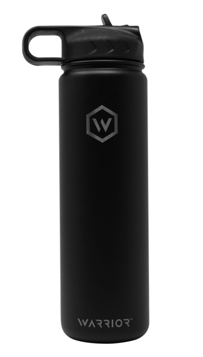 Rockwell Warrior Flask - Double Walled - Stainless Steel Flask - (BLACK)