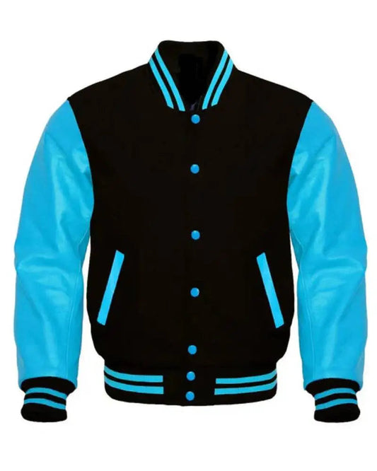 Black And Blue Varsity Jacket