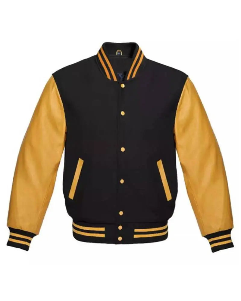 Black And Gold Varsity Jacket
