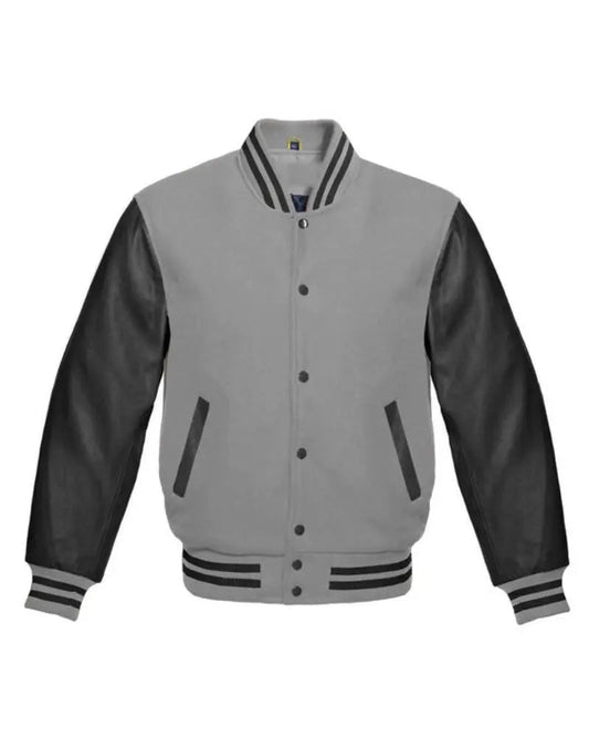 Black And Gray Varsity Jacket
