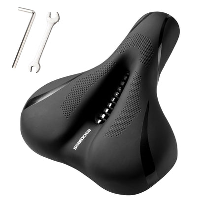 ROCKBROS Comfort Gel Bike Seat Breathable Waterproof Saddle Cruiser/Mountain/Fat Bikes - Triathlete Store