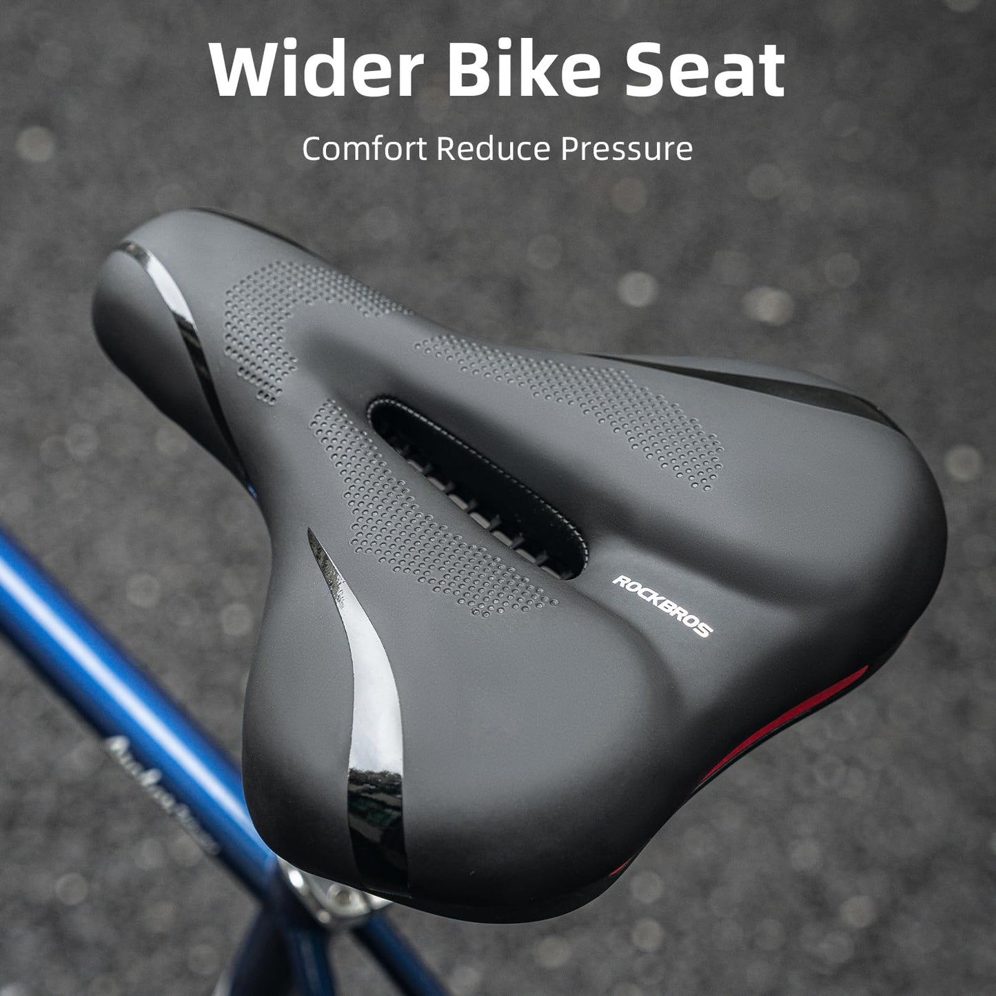 ROCKBROS Comfort Gel Bike Seat Breathable Waterproof Saddle Cruiser/Mountain/Fat Bikes - Triathlete Store