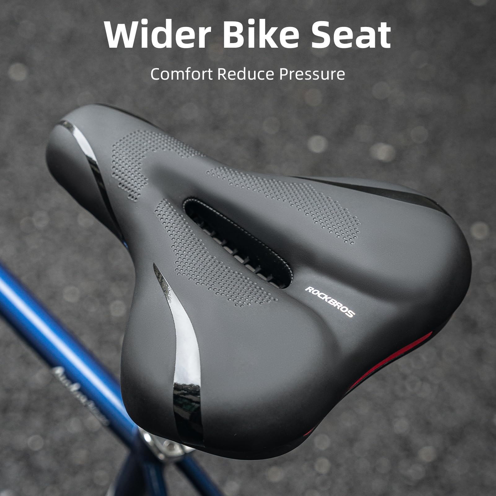 ROCKBROS Comfort Gel Bike Seat Breathable Waterproof Saddle Cruiser/Mountain/Fat Bikes - Triathlete Store
