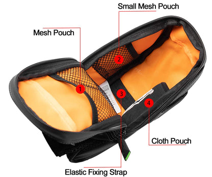 Waterproof Bike Saddle Bag with Bottle Holder