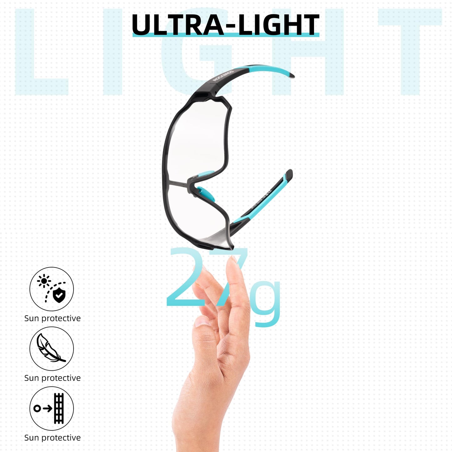 ROCKBROS Photochromic Sunglasses Thicken PC Lenses With UV400 Protection Coating