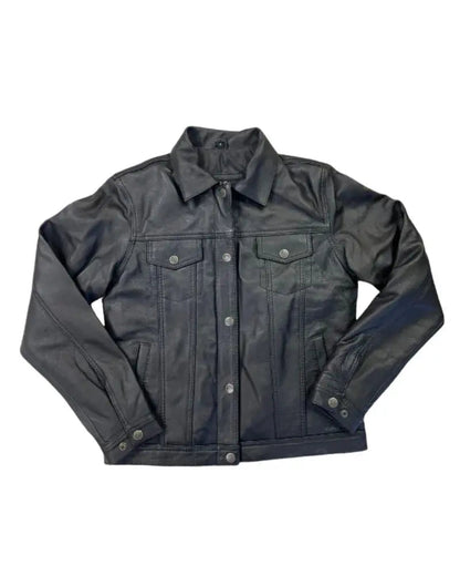 Black Ladies Leather Jacket