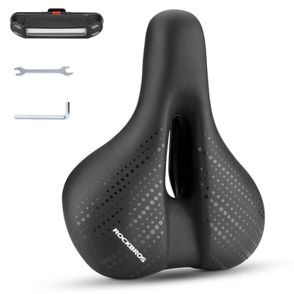 ROCKBROS Comfort Gel Bike Seat Breathable Waterproof Saddle Cruiser/Mountain/Fat Bikes - Triathlete Store