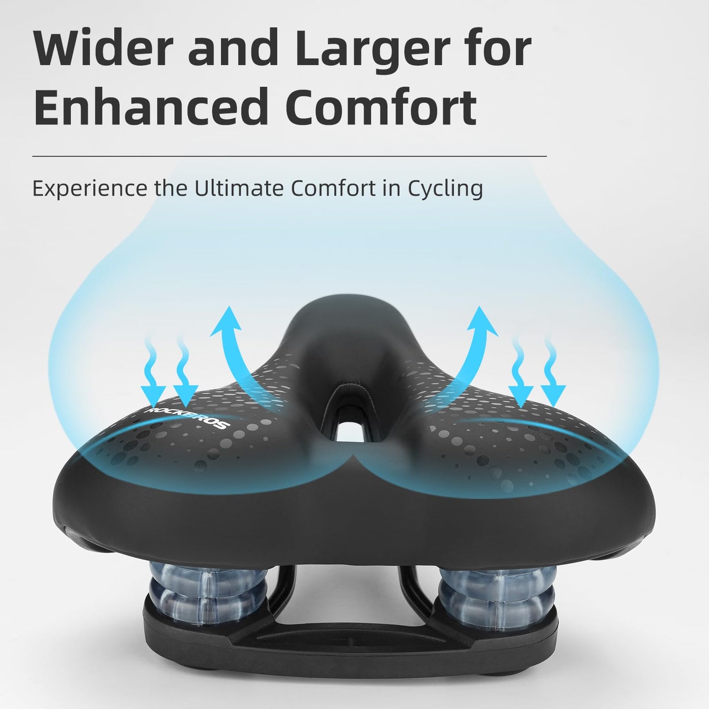 ROCKBROS Comfort Gel Bike Seat Breathable Waterproof Saddle Cruiser/Mountain/Fat Bikes - Triathlete Store