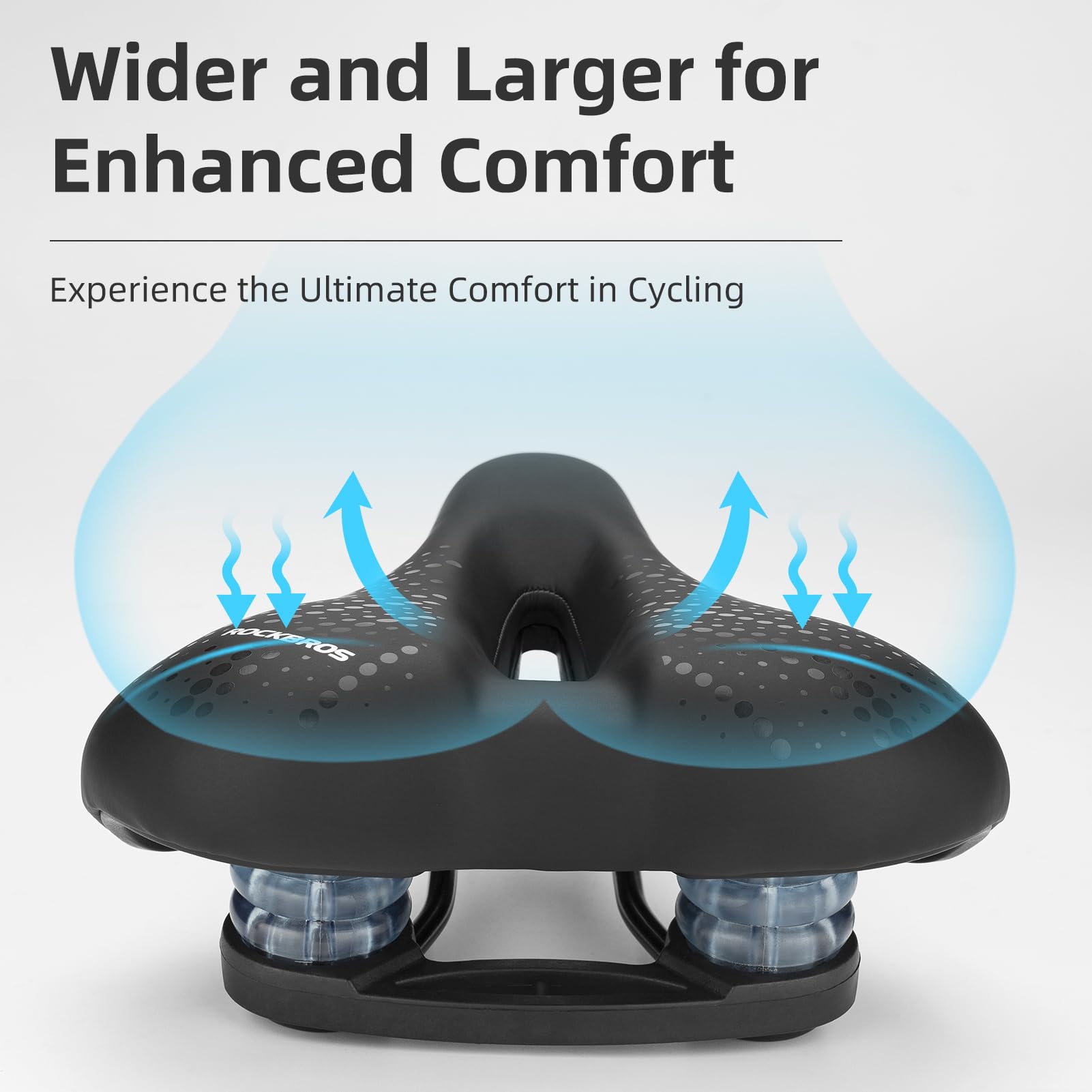 ROCKBROS Comfort Gel Bike Seat Breathable Waterproof Saddle Cruiser/Mountain/Fat Bikes - Triathlete Store