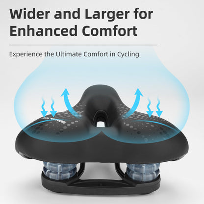 ROCKBROS Comfort Gel Bike Seat Breathable Waterproof Saddle Cruiser/Mountain/Fat Bikes - Triathlete Store