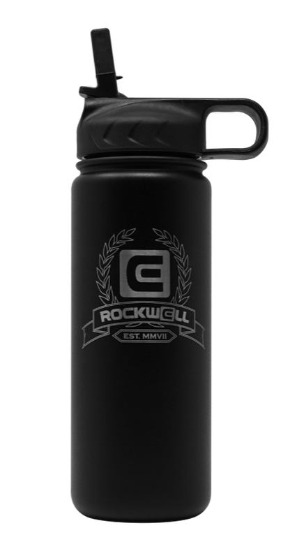 Rockwell Warrior Flask - Double Walled - Stainless Steel Flask - (BLACK)