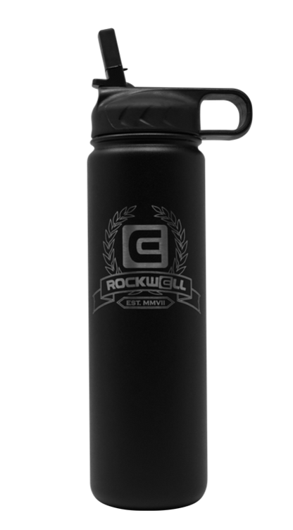 Rockwell Warrior Flask - Double Walled - Stainless Steel Flask - (BLACK)