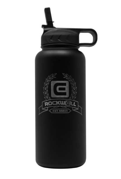 Rockwell Warrior Flask - Double Walled - Stainless Steel Flask - (BLACK)