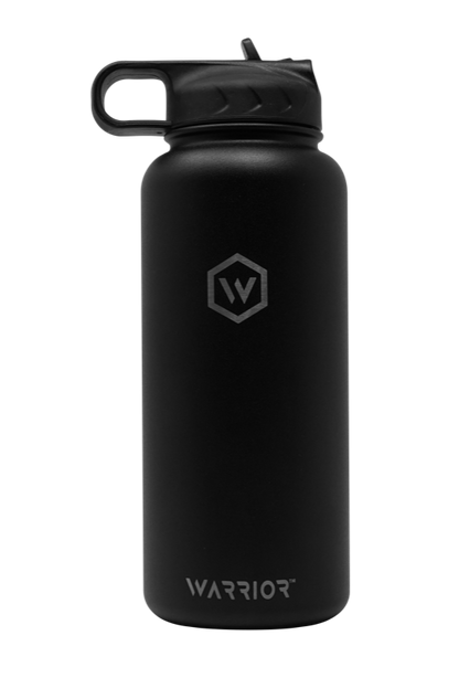 Rockwell Warrior Flask - Double Walled - Stainless Steel Flask - (BLACK)