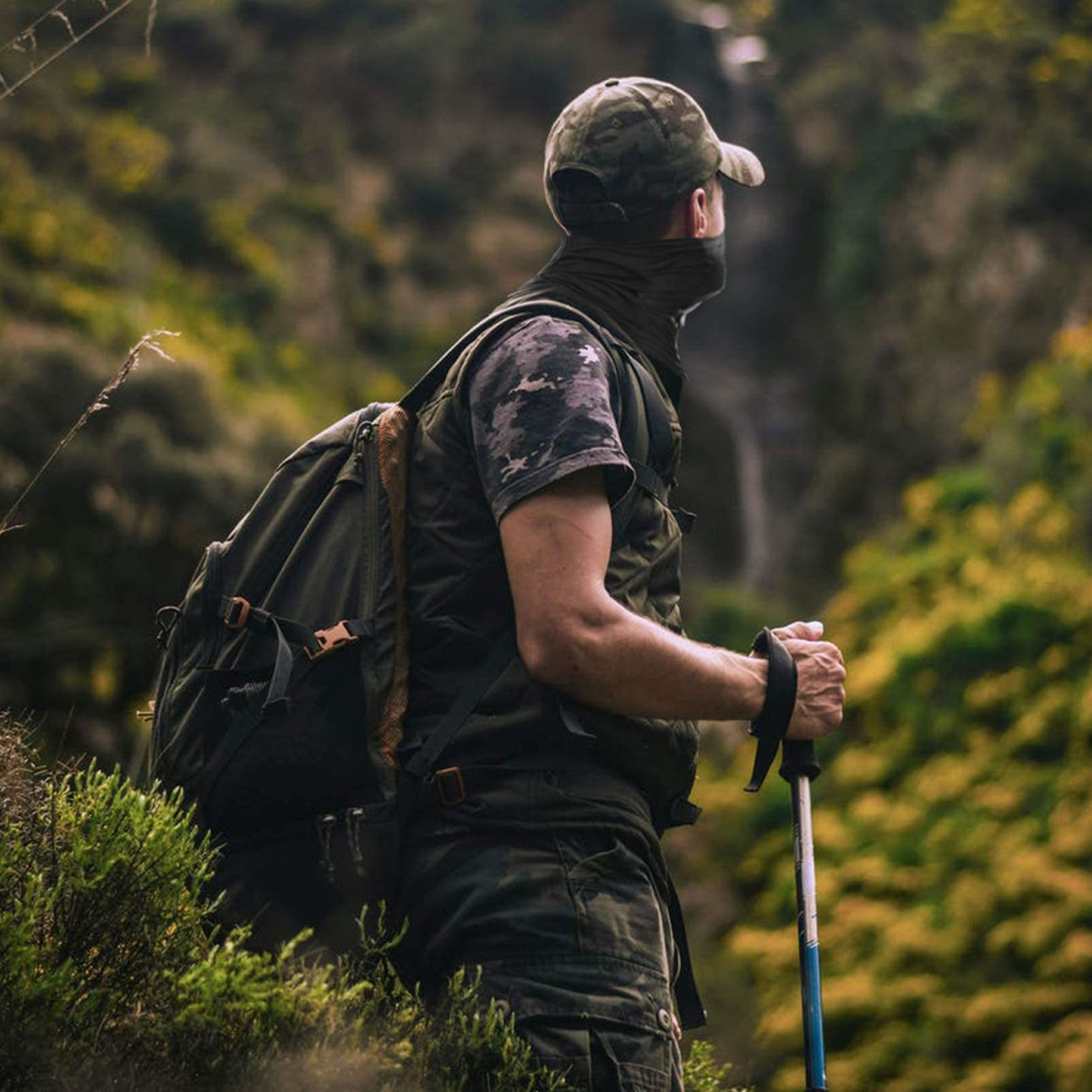 ROCKBROS Cooling Neck Gaiter Face Mask Fishing Scarf Face Cover for Men Women