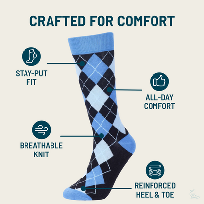 Black and Blue Argyle Socks - Triathlete Store