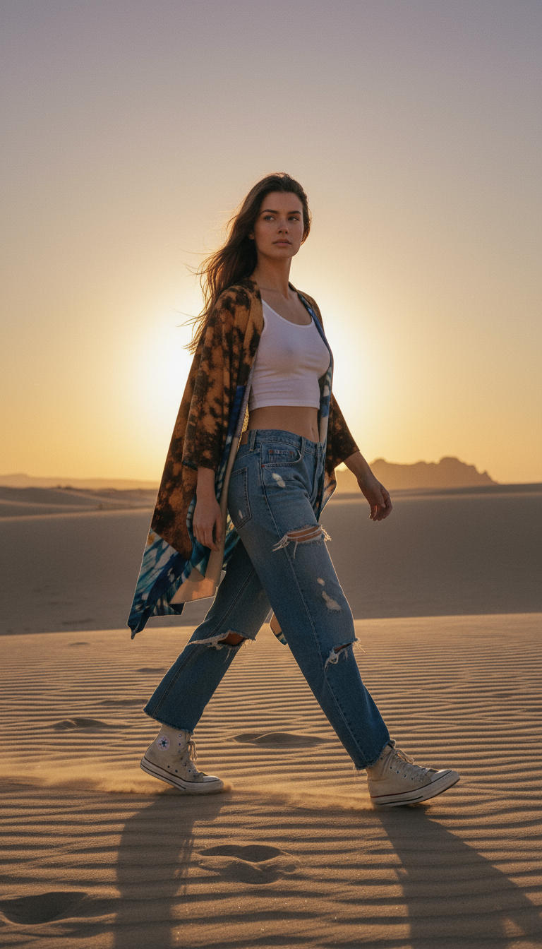 Bleached Shibori All-Season Soft Touch Shawl