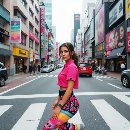 Blicky Kitty High Waist Flare leggings