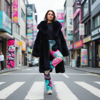 Blicky Kitty High Waist Flare leggings