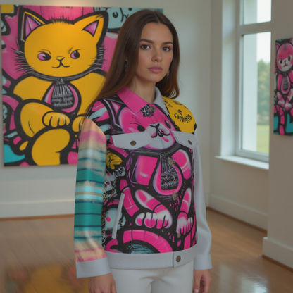 Blicky Kitty Unisex Cotton Canvas Jacket
