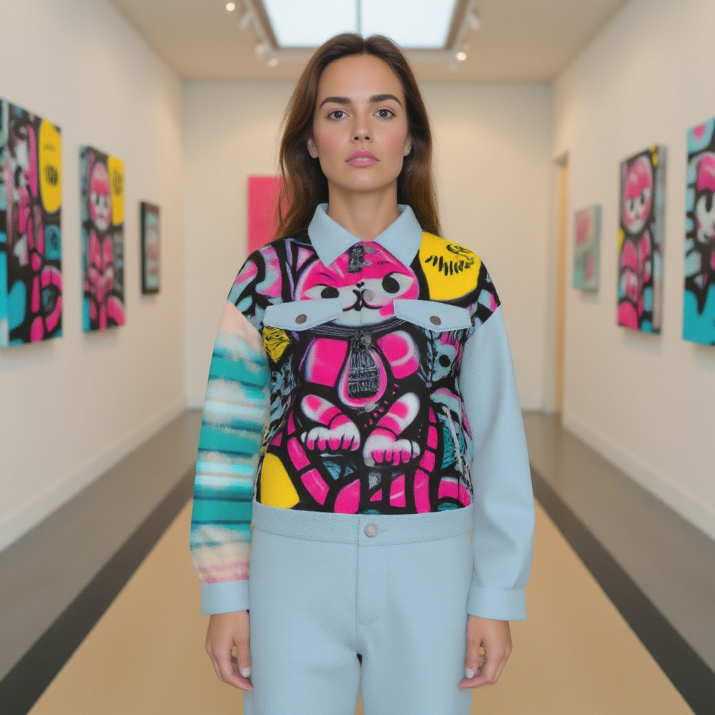 Blicky Kitty Unisex Cotton Canvas Jacket