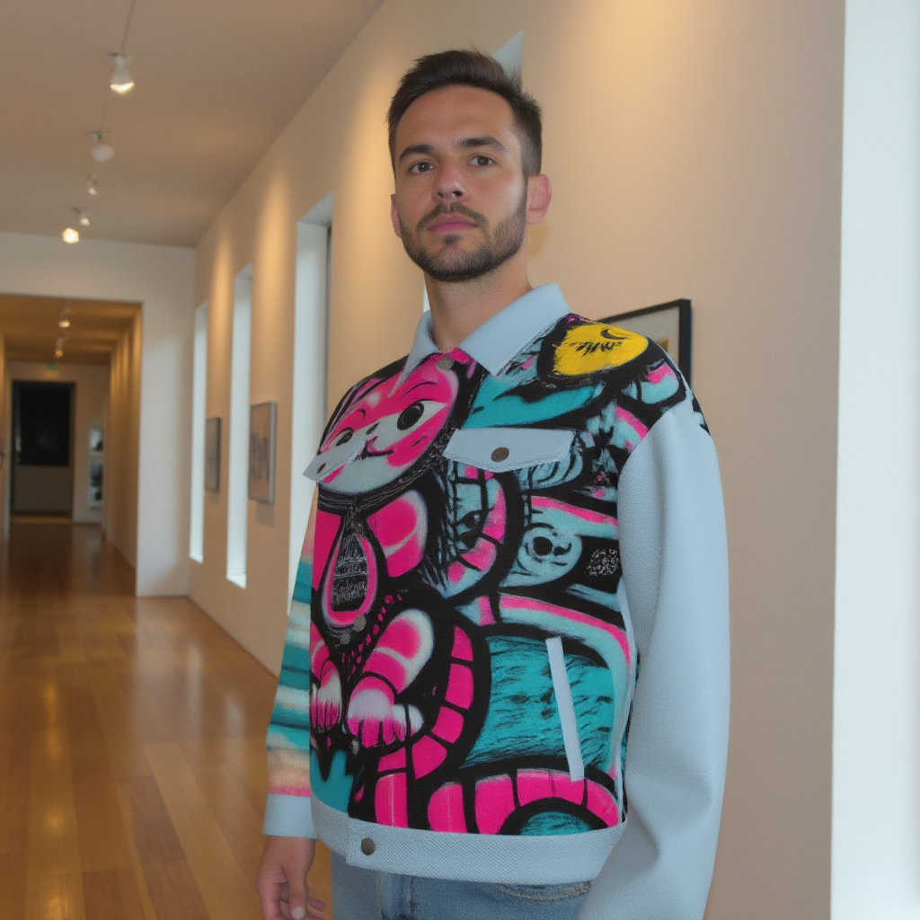 Blicky Kitty Unisex Cotton Canvas Jacket