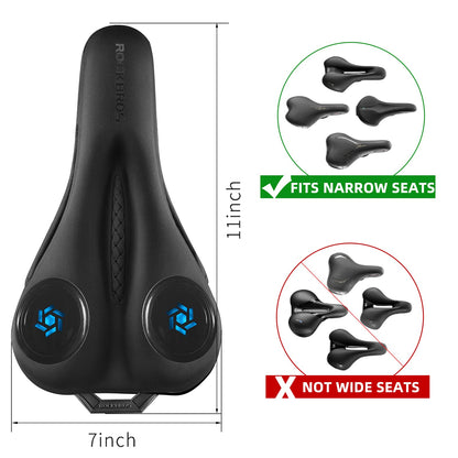 ROCKBROS Gel Bike Seat Cushion Padded Narrow Cover for Peloton Spin Bikes