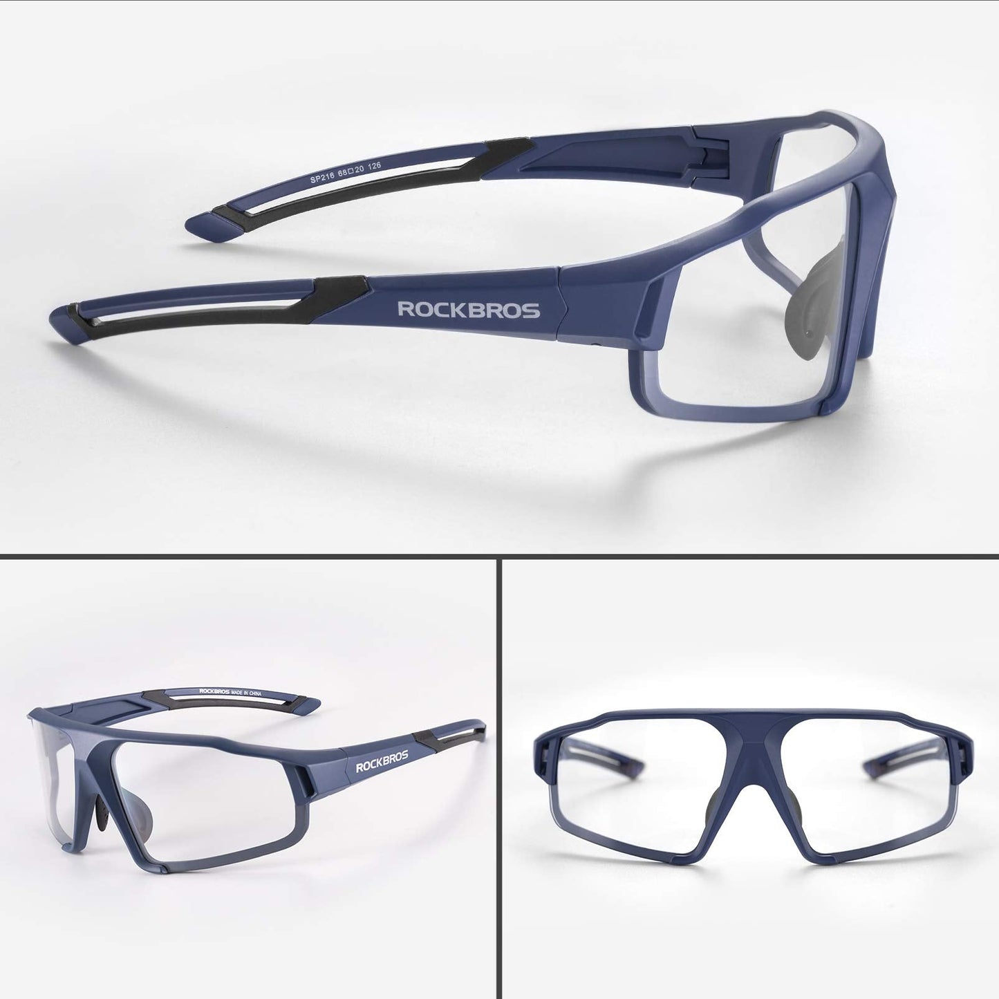 ROCKBROS Photochromic Cycling Glasses UV400 Lens