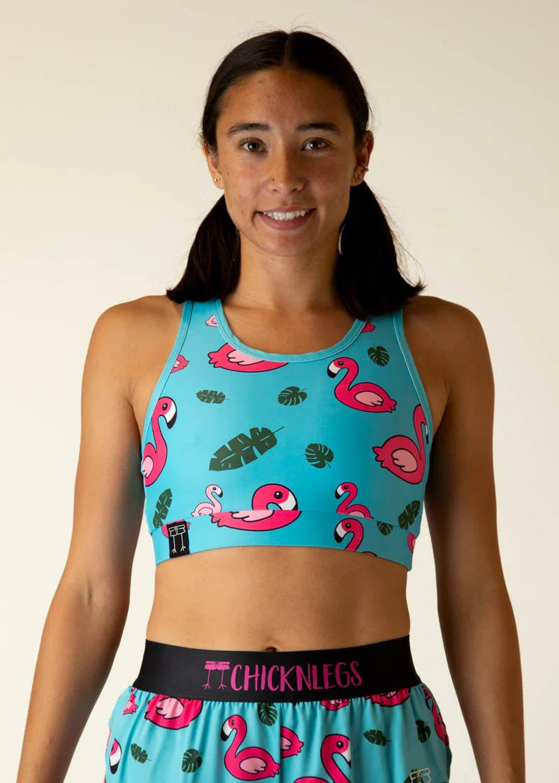 Women's Blue Flamingo OG Sports Bra