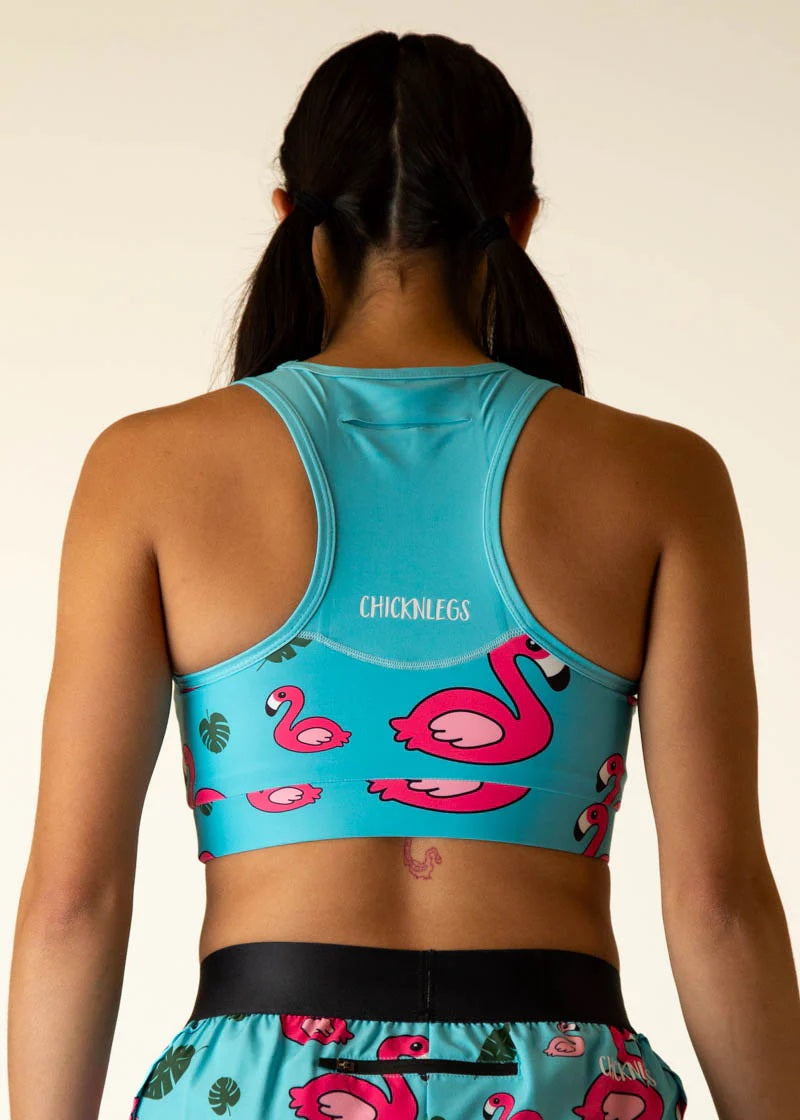 Women's Blue Flamingo OG Sports Bra