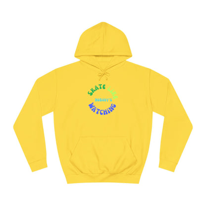 Blue/Green Skate Like Nobody's Watching Unisex Hoodie