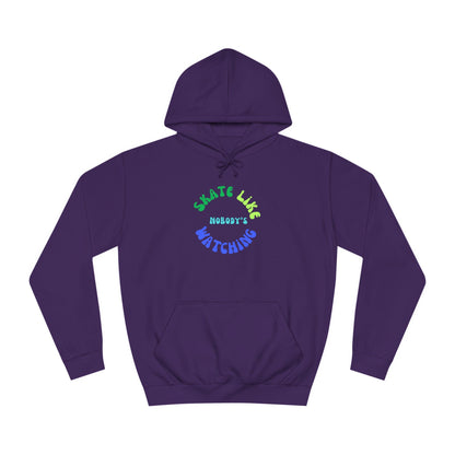 Blue/Green Skate Like Nobody's Watching Unisex Hoodie