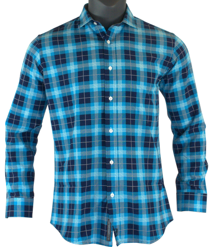 The Titan - Blue Plaid Long Sleeve