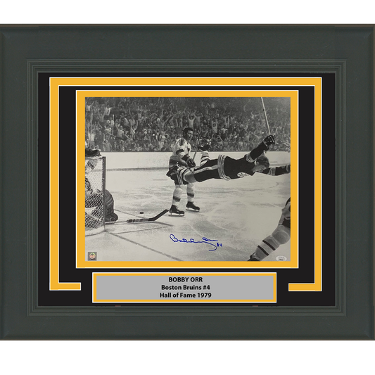 Framed Autographed/Signed Bobby Orr Boston Bruins 16x20 Hockey Photo GNR & JSA COA