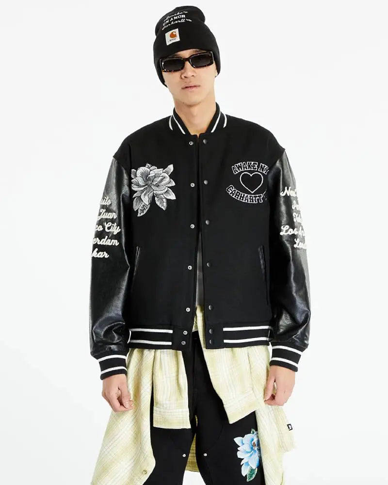 Bomber Awake NY x Carhartt WIP Black Teddy Jacket