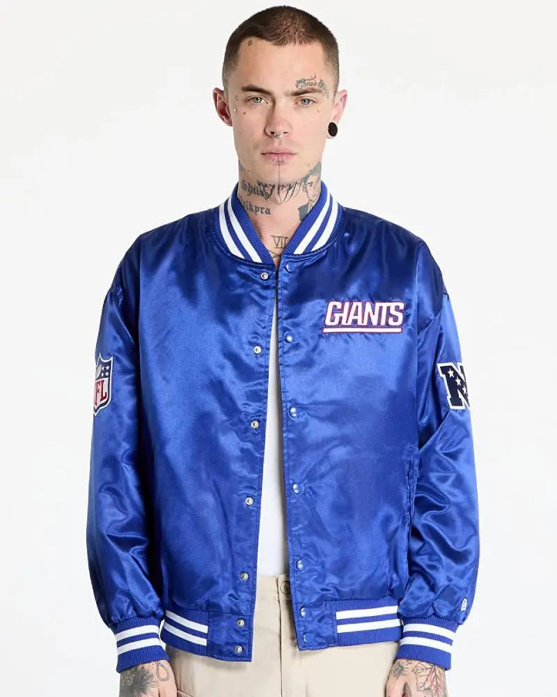 Bomber New Era New York Giants NFL Satin Bomber Jacket