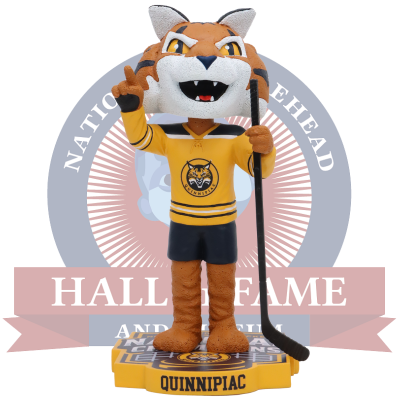 Quinnipiac Bobcats 2023 Men's Hockey National Champions Boomer the Bobcat Bobblehead